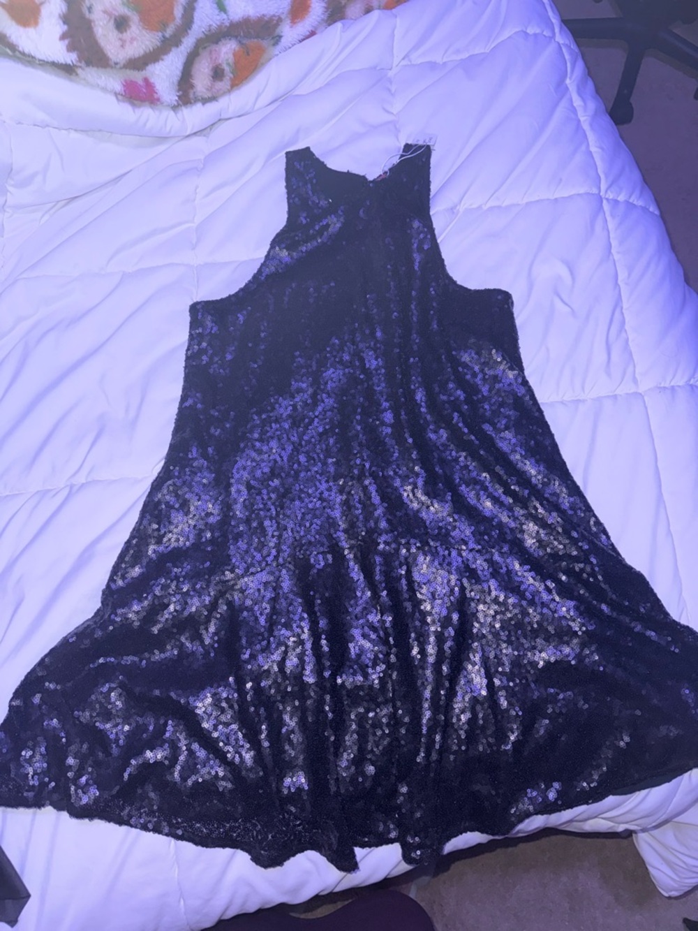 Free People Black Sequin Mini Dress